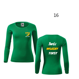 Bluzka Damska Długi Rękaw Z Własnym Nadrukiem