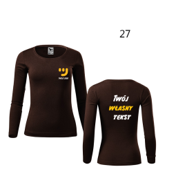 Bluzka Damska Długi Rękaw Z Własnym Nadrukiem