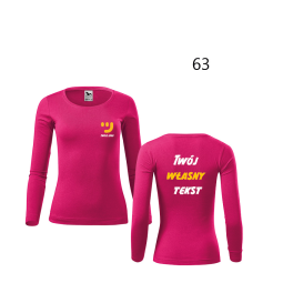 Bluzka Damska Długi Rękaw Z Własnym Nadrukiem