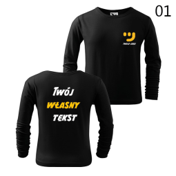 Bluzka Męska Długi Rękaw Z Własnym Nadrukiem