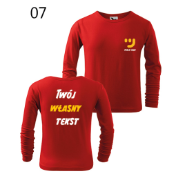 Bluzka Męska Długi Rękaw Z Własnym Nadrukiem