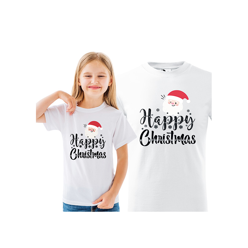 KOSZULKA DZIECIĘCA HAPPY CHRISTMAS BIAŁA