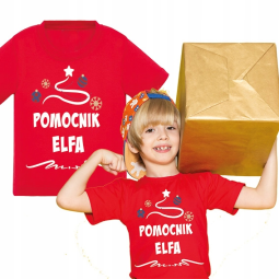 KOSZULKA DZIECIĘCA POMOCNIK ELFA CZERWONA