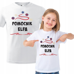 KOSZULKA DZIECIĘCA POMOCNIK ELFA BIAŁA