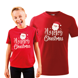 KOSZULKA DZIECIĘCA HAPPY CHRISTMAS CZERWONA