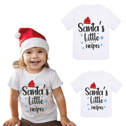 KOSZULKA DZIECIĘCA SANTA'S LITTLE HELPER BIAŁA