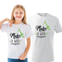 KOSZULKA DZIECIĘCA MAKE A WISH BIAŁA