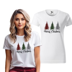 KOSZULKA DAMSKA MERRY CHRISTMAS BIAŁA