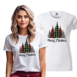 KOSZULKA DAMSKA MERRY CHRISTMAS BIAŁA