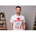 KOSZULKA MĘSKA BE NICE TO YOUR WIFE SANTA IS WATCHING BIAŁA KOSZULKA MĘSKA BE NICE TO YOUR WIFE SANTA IS WATCHING BIAŁA