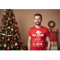 KOSZULKA MĘSKA BE NICE TO YOUR WIFE SANTA IS WATCHING CZERWONA KOSZULKA MĘSKA BE NICE TO YOUR WIFE SANTA IS WATCHING CZERWONA