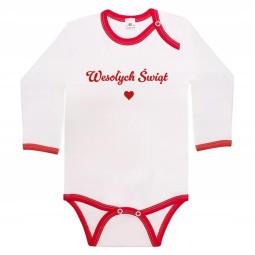 Body z grafiką Wesołych Świąt Białe