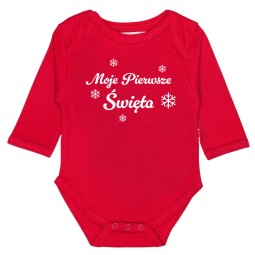 Body z grafiką Moje Pierwsze Święta Czerwone