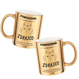 ZŁOTY KUBEK DLA KOLEŻANKI/KOLEGI Z PRACY HUMORYSTYCZNY NADRUK