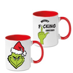 KUBEK ŚWIĄTECZNY GRINCH HUMORYSTYCZNY NA PREZENT MIKOŁAJKI