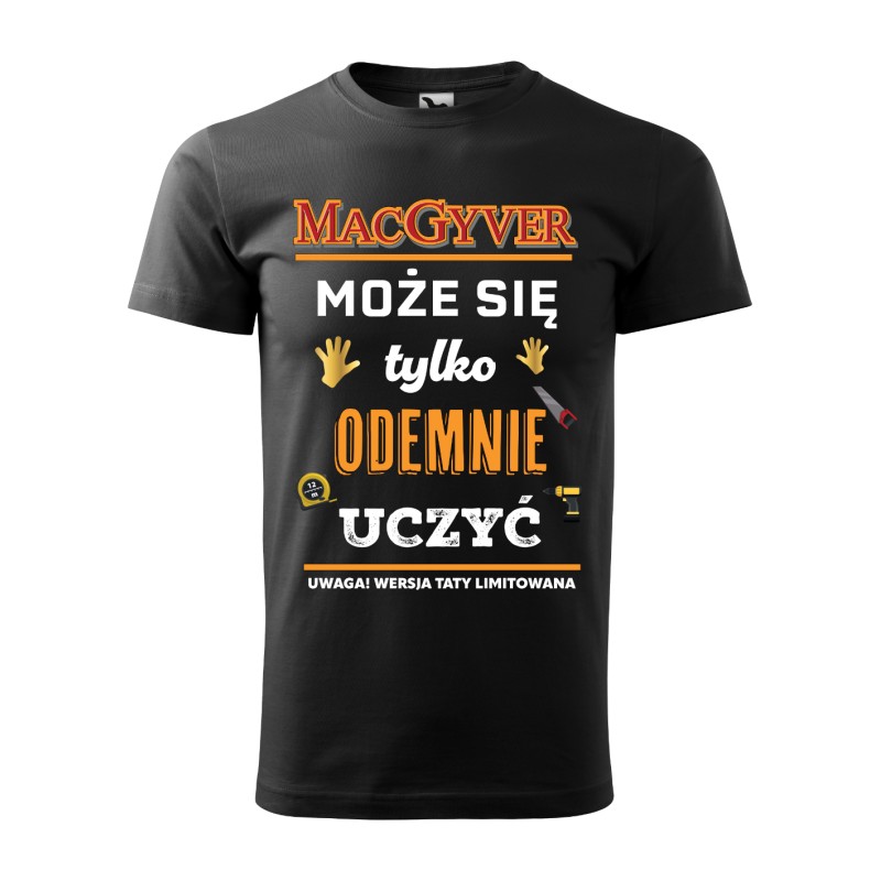 KOSZULKA MĘSKA MACGYVER CZARNA