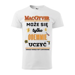 KOSZULKA MĘSKA MACGYVER BIAŁA