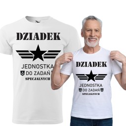 KOSZULKA DLA DZIADKA JEDNOSTKA DO ZADAŃ SPECJALNYCH BIAŁA