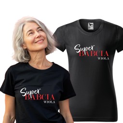 KOSZULKA SUPER BABCIA CZARNA