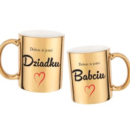 ZESTAW ZŁOTYCH KUBKÓW DZIEŃ BABCI I DZIADKA