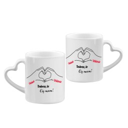 ZESTAW KUBKÓW  WALNETYNKOWYCH PREZENT DLA PAR