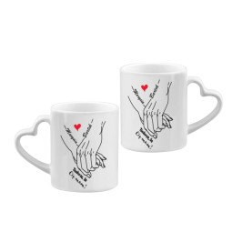 ZESTAW KUBKÓW WALENTYNKOWYCH PREZENT DLA PAR