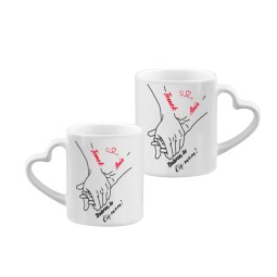 ZESTAW KUBKÓW  WALNETYNKOWYCH PREZENT DLA PAR