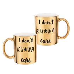 KUBKEK ZŁOTY Z HUMORYSYCZNYM NADRUKIEM