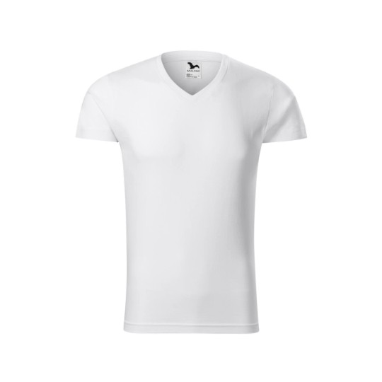 Koszulka Męska Slim Fit V-Neck Z Własnym Nadrukiem