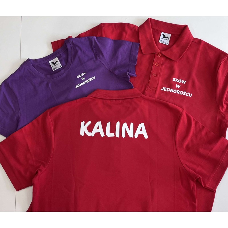 Koszulka Basic Koło Gospodyń Wiejskich Czerwień Purpurowa