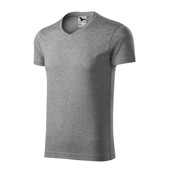 Koszulka Męska Slim Fit V-Neck Z Własnym Nadrukiem