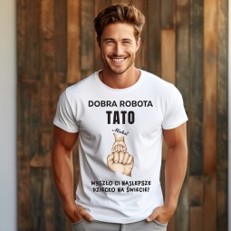 Koszulka Męska Dzień Taty Ojca Prezent Personalizowana T-shirt