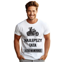 Koszulka Męska Dzień Taty Ojca Najlepszy Tata  Prezent  Motor T-shirt