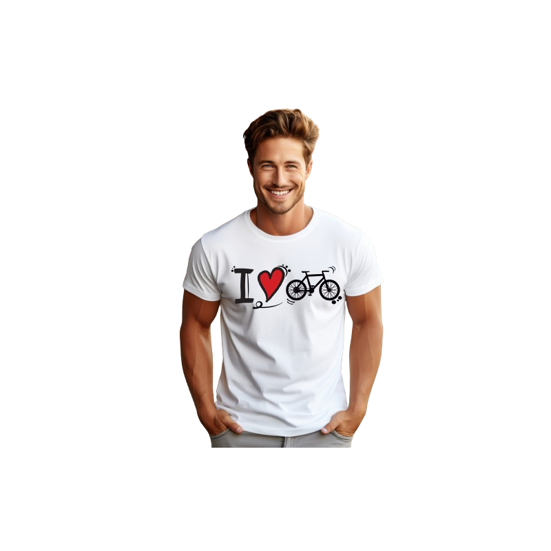 Koszulka Męska I Love Bike Tshirt na rower