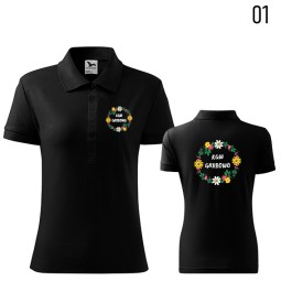 Koszulka Damska Polo Cotton Heavy Koło Gospodyń Wiejskich