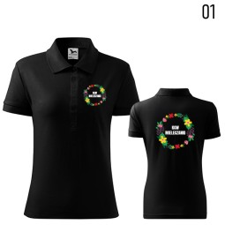 Koszulka Damska Polo Cotton Heavy Koło Gospodyń