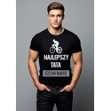 Koszulka Męska Dzień Taty Ojca Najlepszy Tata  Prezent  Rower T-shirt