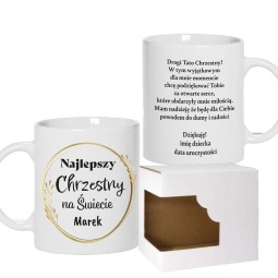 Kubek Na Podziękowanie Dla Ojca Chrzestnego Pierwsza Komunia Św. Prezent Imię