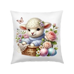 POSZEWKA NA PODUSZKĘ WIELKANOC 40X40cm KOLOROWE WIOSENNE