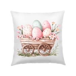 POSZEWKA NA PODUSZKĘ WIELKANOC 40X40cm KOLOROWE WIOSENNE