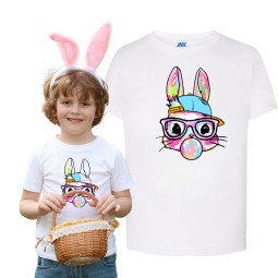 KOSZULKA DZIECIĘCA TSHIRT WIELKANOC BIAŁA CHŁOPIEC BAWEŁNIANA